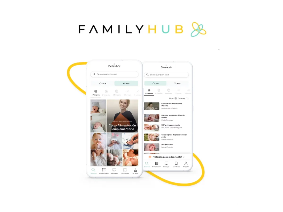 FamilyHub app connecting mothers with maternity professionals, built by TreeSolutions
